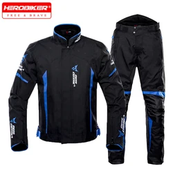 Chaqueta de motocicleta impermeable para hombre, cortavientos, protección de motocicleta desmontable, Interior