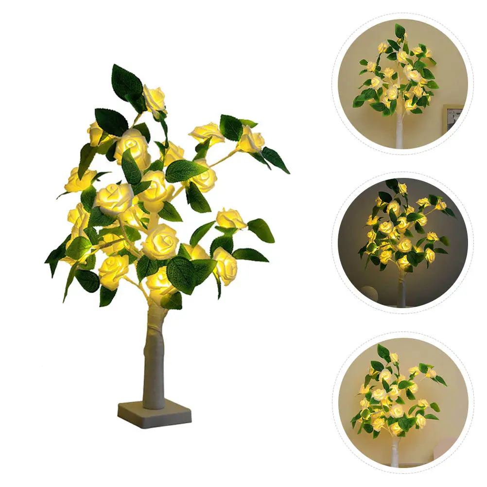 

Ночник в форме цветущей розы, уникальная светодиодная настольная лампа для декора спальни и гостиной, романтическое освещение, креативный декор для дома