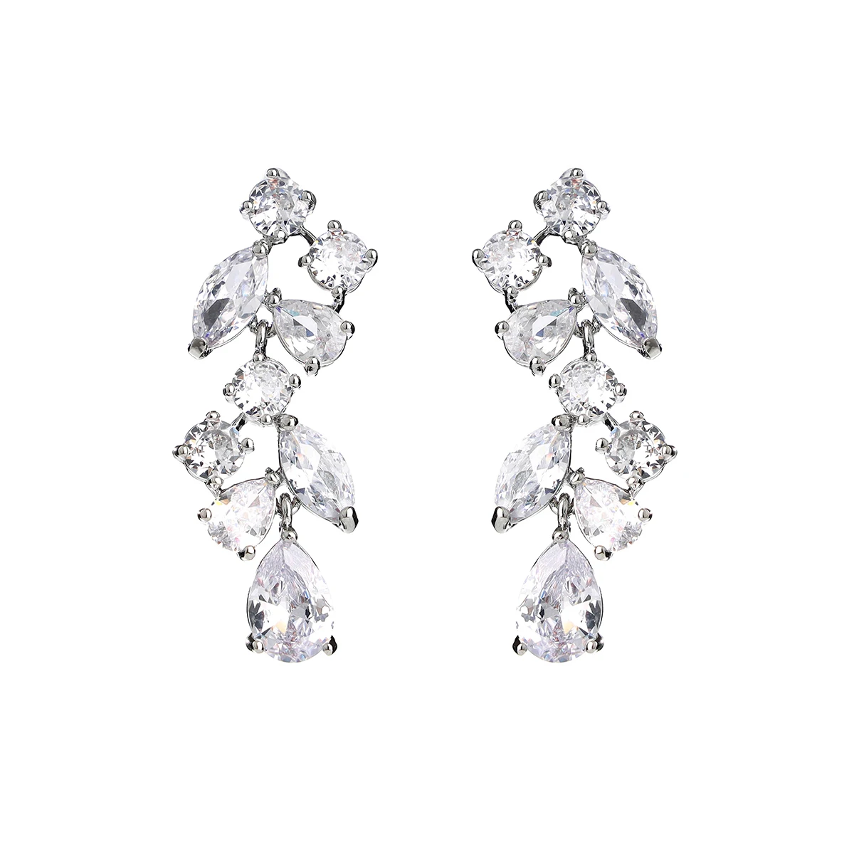 Cubic Zirconia Bridal Earrings Bridal Bridesmaid Elegant Wedding Earrings Women\'s Jewelry Gift Crystal Formal Pendant Earrings