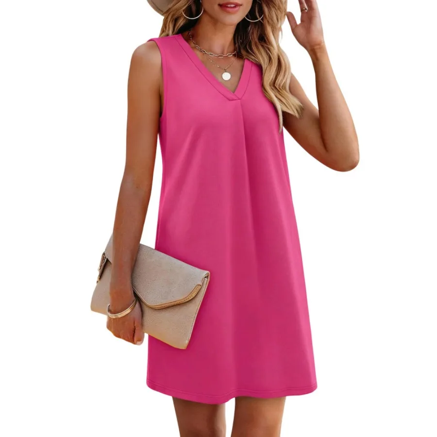 

【New style】 - European and American simple casual dress for women 2026 summer new fashionable temperament slimming vest dress
