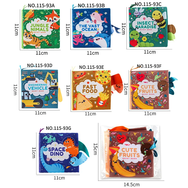 Baby Tuch Buch Bunte Aufklärung Training Kognitive Tuch Buch Puzzle Spielzeug Frühe Pädagogische Spielzeug