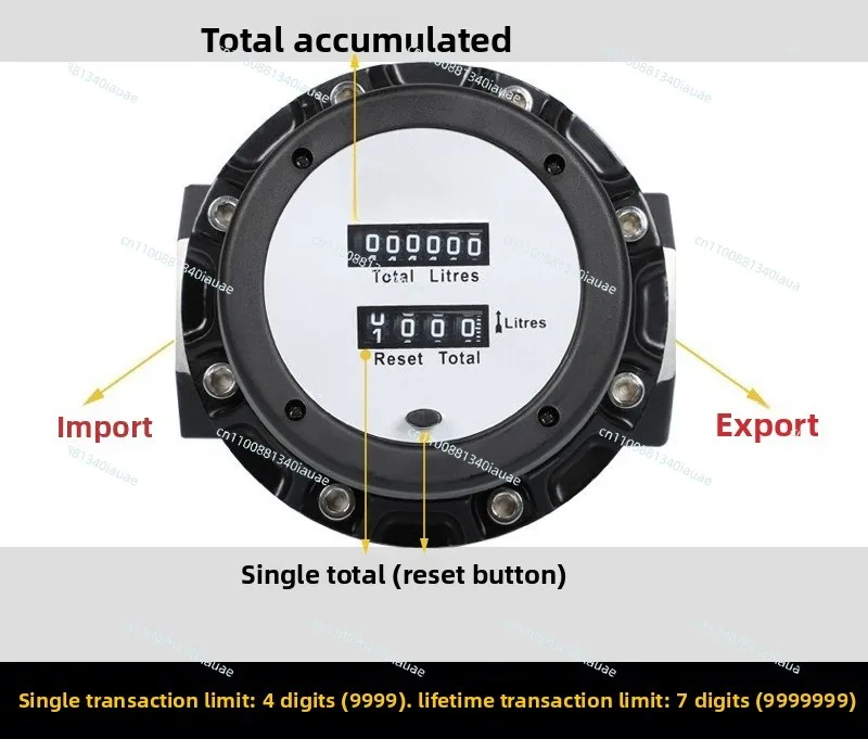 Elliptical Gear Flowmeter Meter Diesel Gas Meter Aluminum Alloy