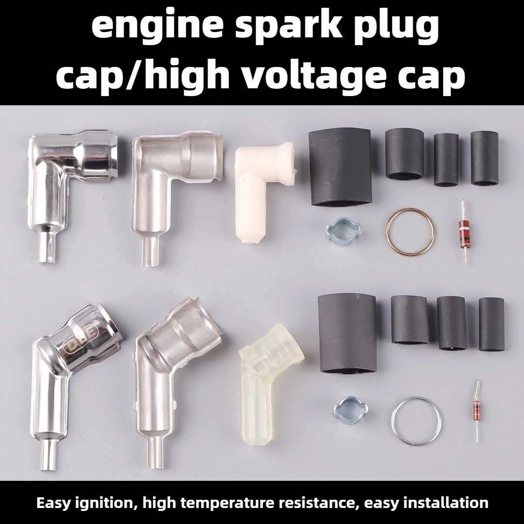 Ignition Coil Cap Spark Plug High Voltage Cap 30C27 35K27 55A27 90 degree/120 degree Bending Good Sealing Model Engine Parts