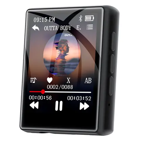 64GB MP3 Player with Bluetooth 5.3, MP3 & MP4 Players Portable HiFi Lossless Music Player with Speakers, FM Radio,