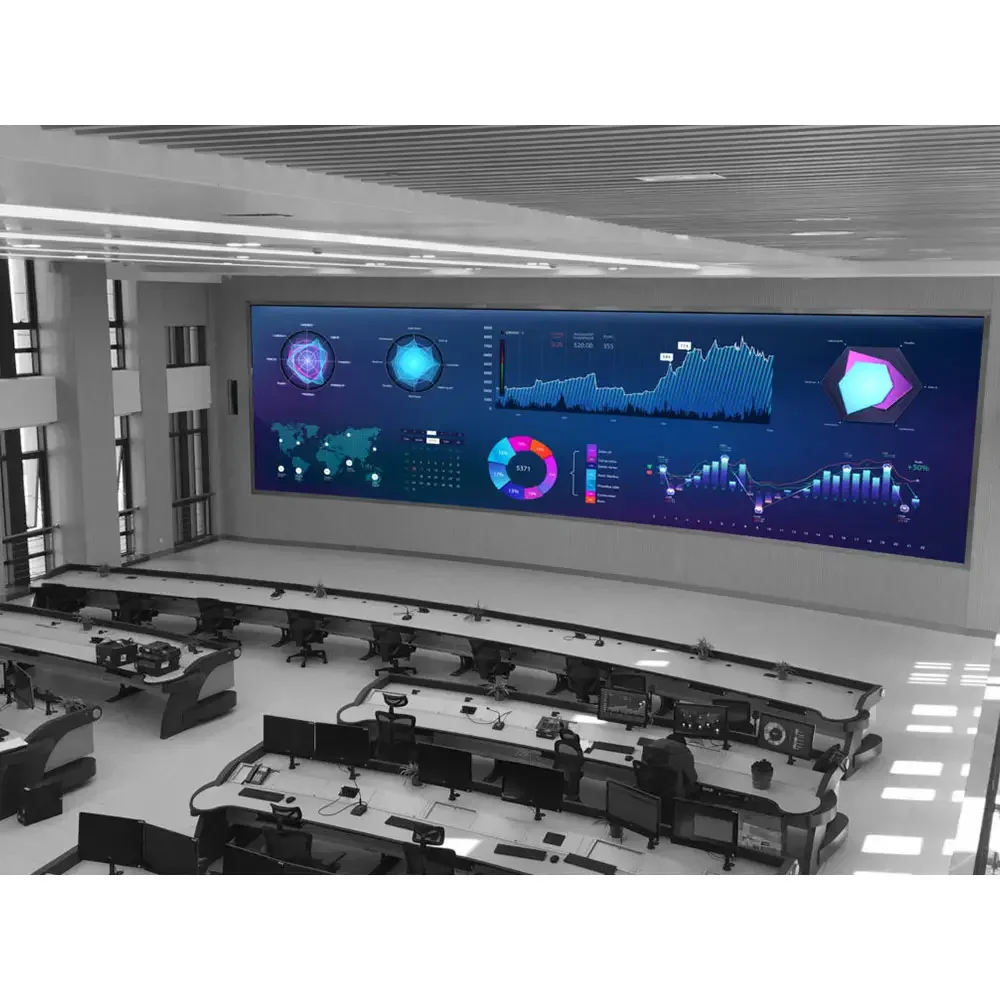 Micro LED Control Room 16:9 COB Screen Mini 4K P0.9 P1.2 P1.5 P1.8 Indoor LED Video Wall Videotron Display Screen Panel