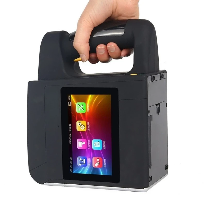 Handheld coding machine, oversized character inkjet printer, carton packaging, digital text, wood QR code