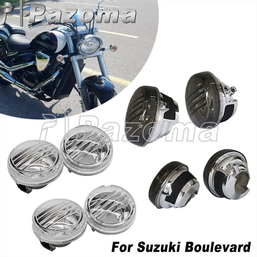 Turn Signal Light Lens Blinker Indicator Lamp Covers For Suzuki Boulevard M50 C50 VL800 Volusia 1500 Intruder M109R C109R C1800R