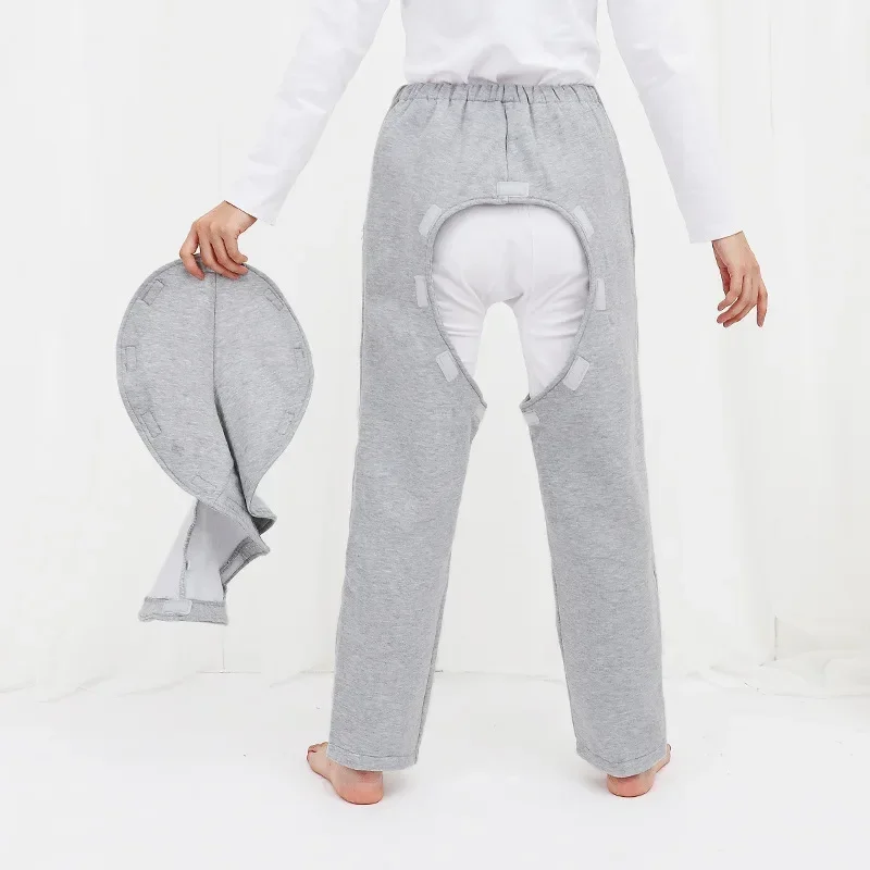 Elderly Open Crotch Pants Paralysis Bedridden Incontinence Patient Urination Defecation Nursing Pajamas Fracture Care Clothes