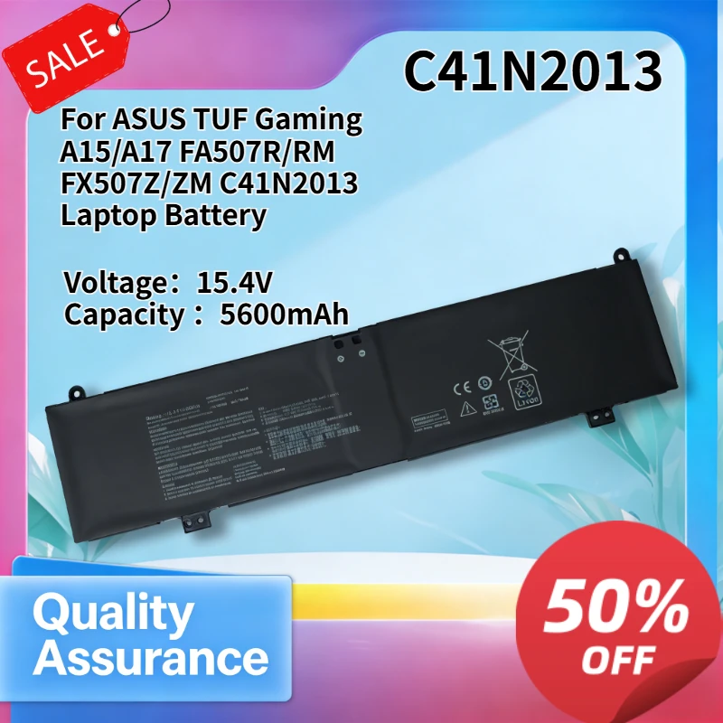 

C41N2013 5600mAh 15.4V High Quality Laptop Battery Compatible with ASUS TUF Gaming A15 A17 FA507R RM FX507Z ZM