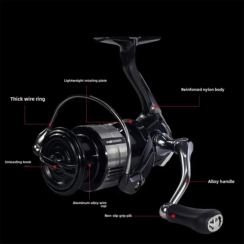 Veedooca Lightweight Fishing Reel Metal Cnc Arm Deep Cup Without Gap Black Storm Strong Fish Line Wheel Quality Fishing Gear