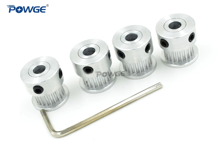 POWGE 20 Teeth 2GT 2M Synchronous Pulley Bore 5/6/6.35/8mm for width 6mm 2MGT GT2 Timing Belt Small Backlash 20Teeth 20T 4pcs