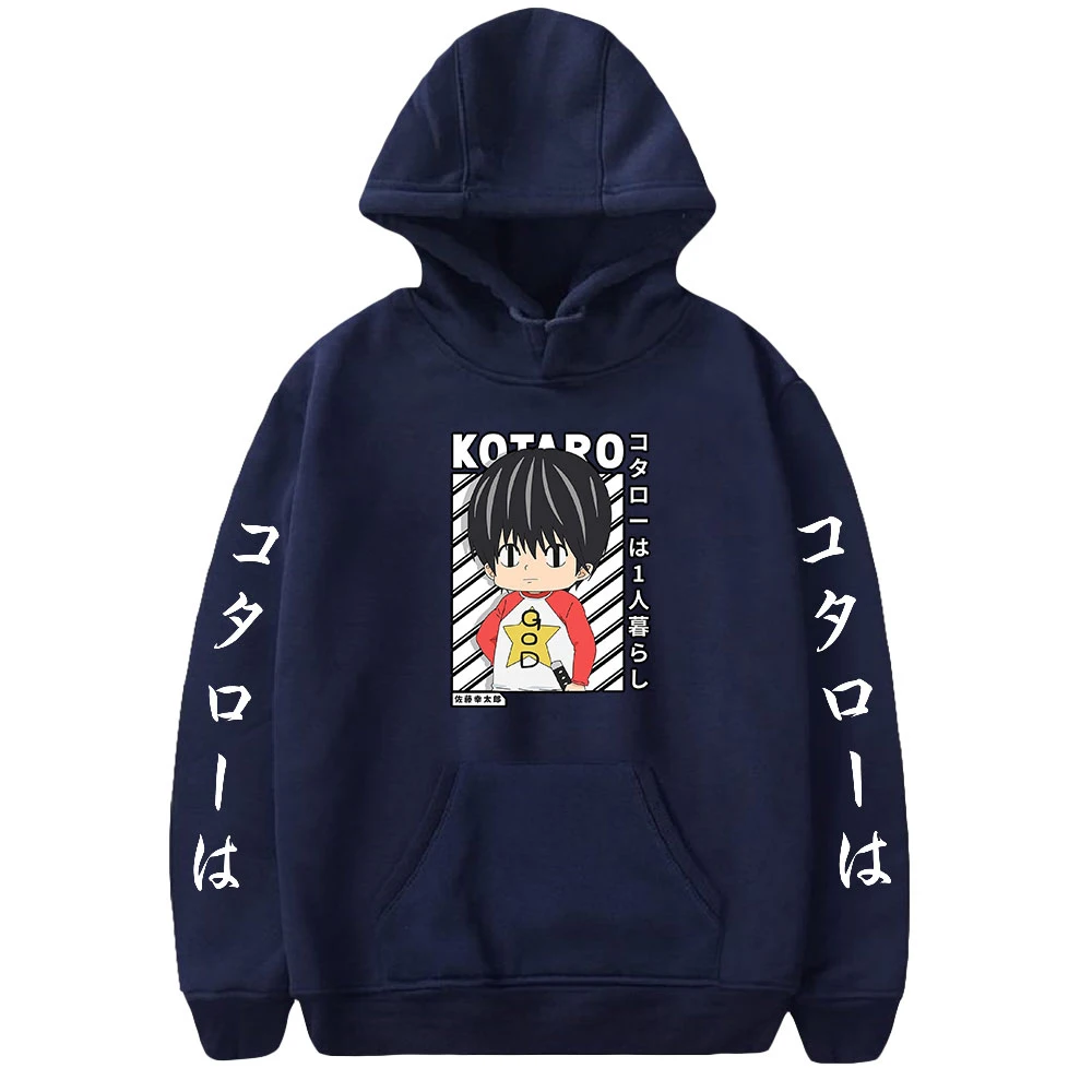 

Kotaro Lives Alone Anime Hoodie Print Hoodi Long Sleeve Woman Man Sweatshirts Shipping Casual Style Clothes