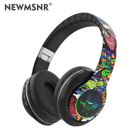 (Christmas gifts) Glowing Bluetooth Headphones Graffiti Wireless Earphones HD Mic Noise Reduction HiFi Deep Bass gamer headsets