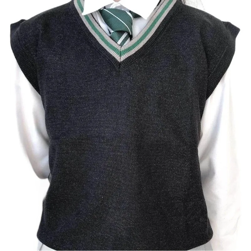 

Harrys Beyond Pottered V-Neck Knit Sweater Vest Set School Cosplay Costume Knitted Waistcoat for Adults Kid