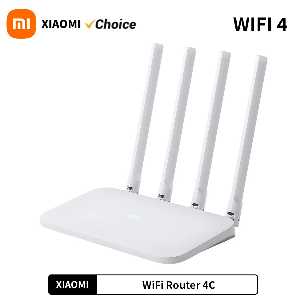 Original Xiaomi Mi WIFI Router 4C Roteador APP Control 64 RAM 802.11 b/g/n 2.4G 300Mbps 4 Antennas Wireless Routers Repeater