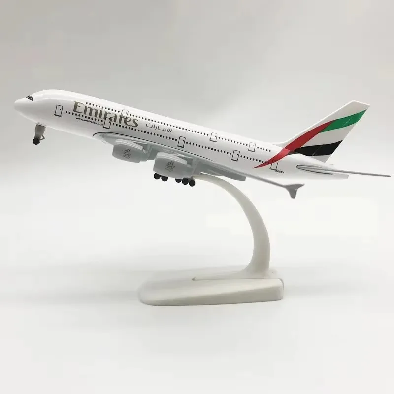 

20CM A380 Series Airbus 1/400 Scale 380 Die-cast Metal Aircraft Model with Stand Alloy Model Kit Aviation Enthusiast Collectible