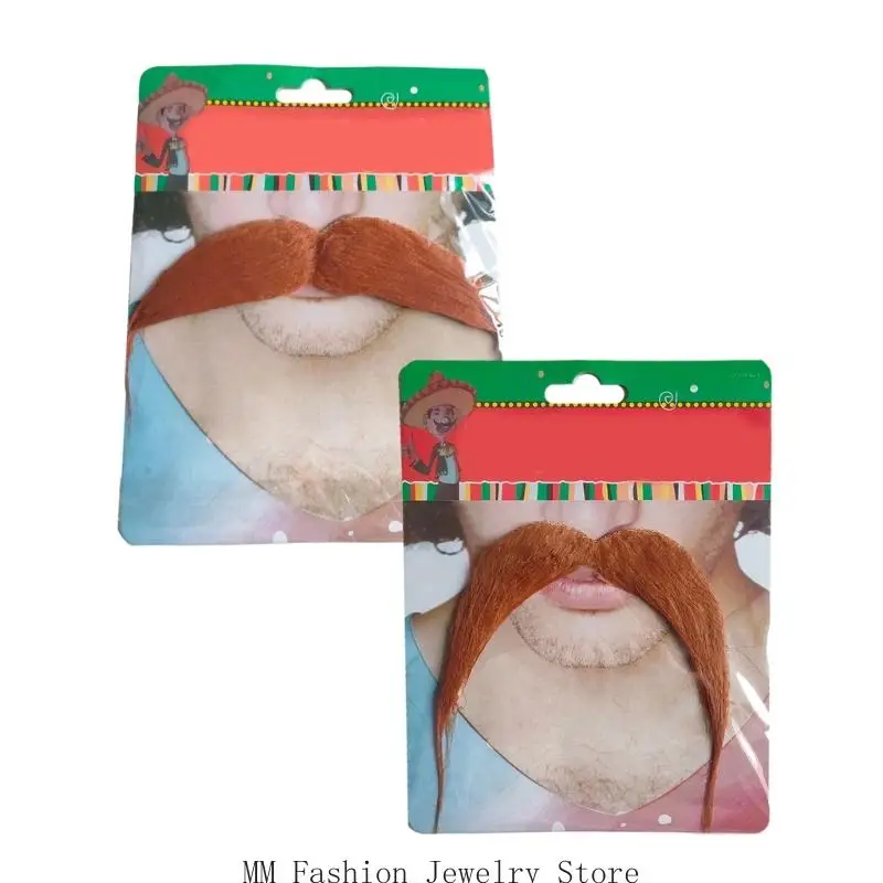 D0UB Baffi Finti Novità Adesiva Baffi Finti, Baffi Barba Finta per Spettacoli Festival Halloween per Feste Baffi