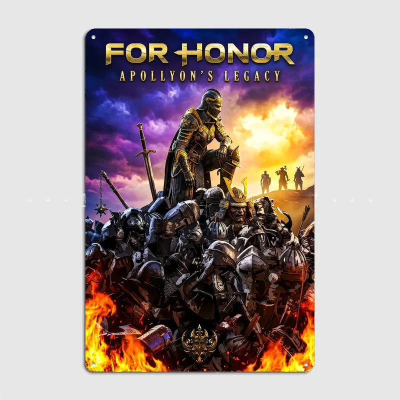 For Honor Apollyon's Legacy Poster Metal Sign Bedroom Indoor Outdoor Home Decor Bar Custom Posters Wall Room Decorations