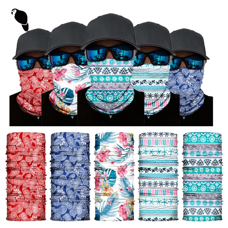 

Printed Magic Headband Seamless Versatile Multi kinetic Sports Wind proof Sunscreen UV Sun Protection Riding Scarf Mask