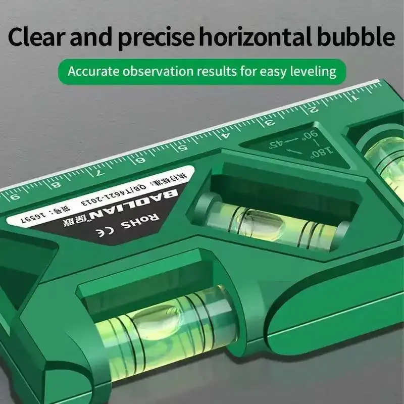 

Для строительства пузырьковый уровень, высокоточный горизонтальный вертикальный измерительный прибор, метрическая линейка, транспортир, столярный магнитный уровнемер