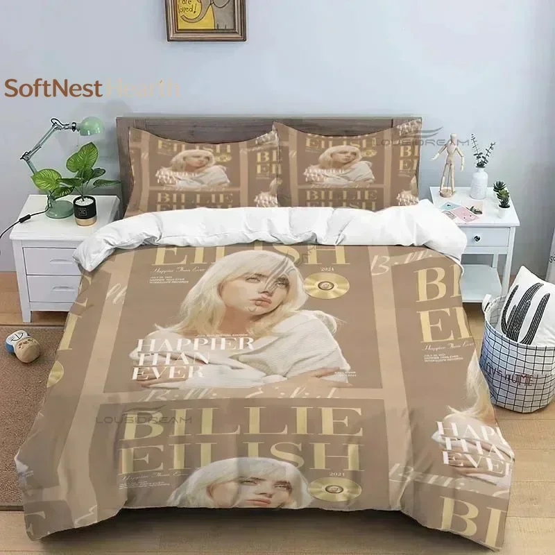 2026 Popular Star B-Billes Singer Bedding Set Duvet Cover Bed Set Quilt Cover Comforter King Queen Size Boys Adult Bedding Set
