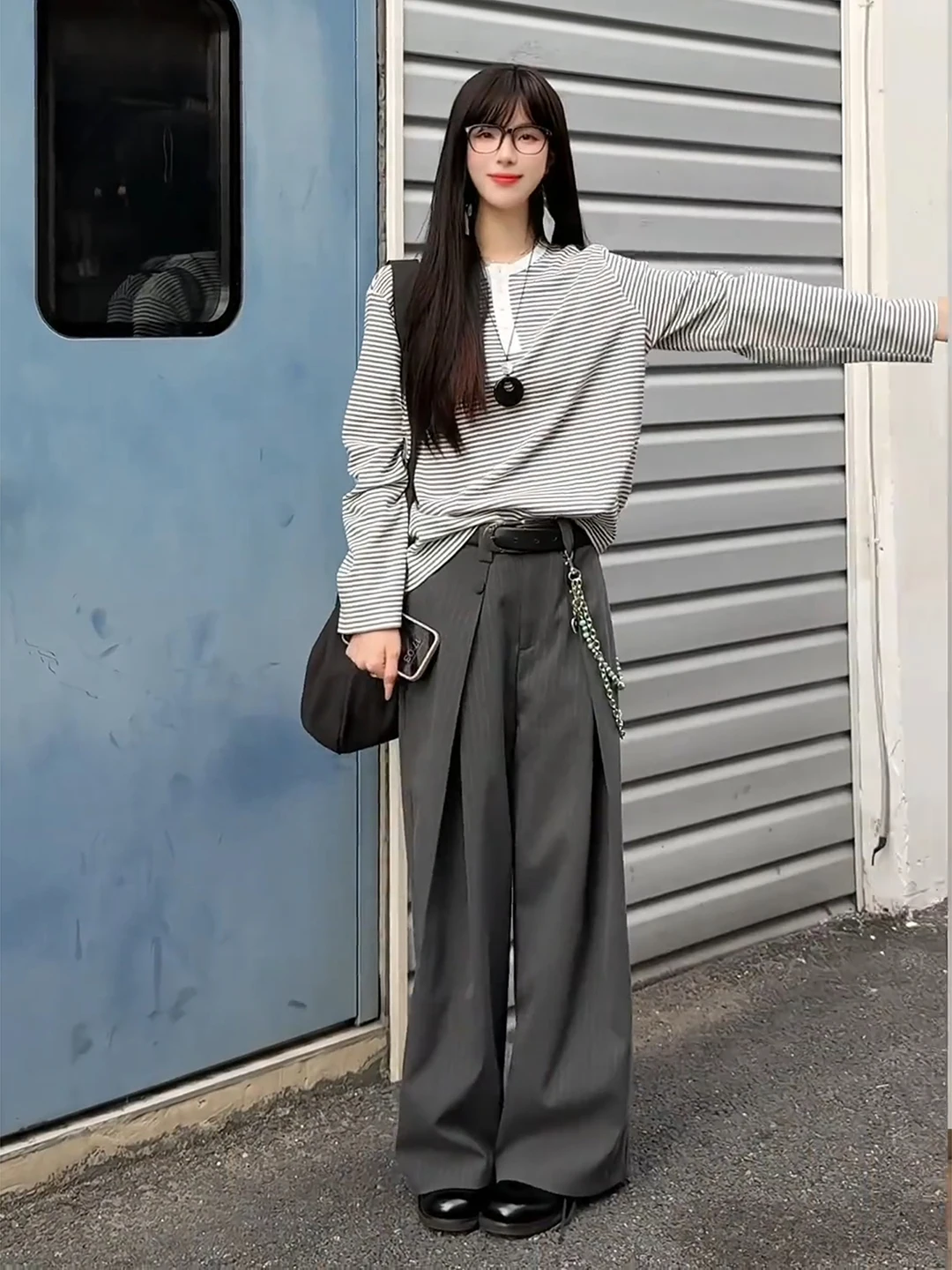 

Мужские брюки-палаццо А-силуэта с плиссировкой, осенние, элитные, драпированные, в стиле американского стритстайла, повседневные джинсы