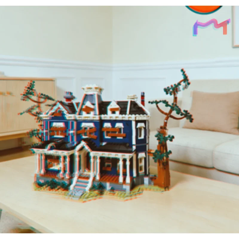 Premium Creel House Building Blocks Stranger Theme Diy Assembly Model Creative Desktop Display Ornament Popular Holiday Party