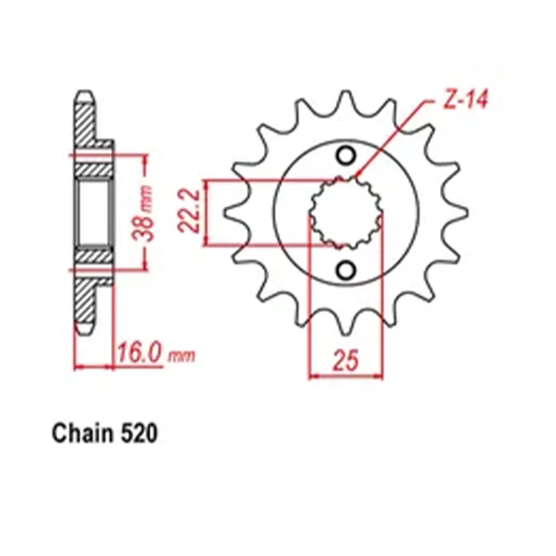 OZOEMPT 520-15T Motorcycle Front Sprocket Apply to 800Scrambler Desert Sled  Desert Sled - Fasthouse  Flat Track Pro Full Thrott