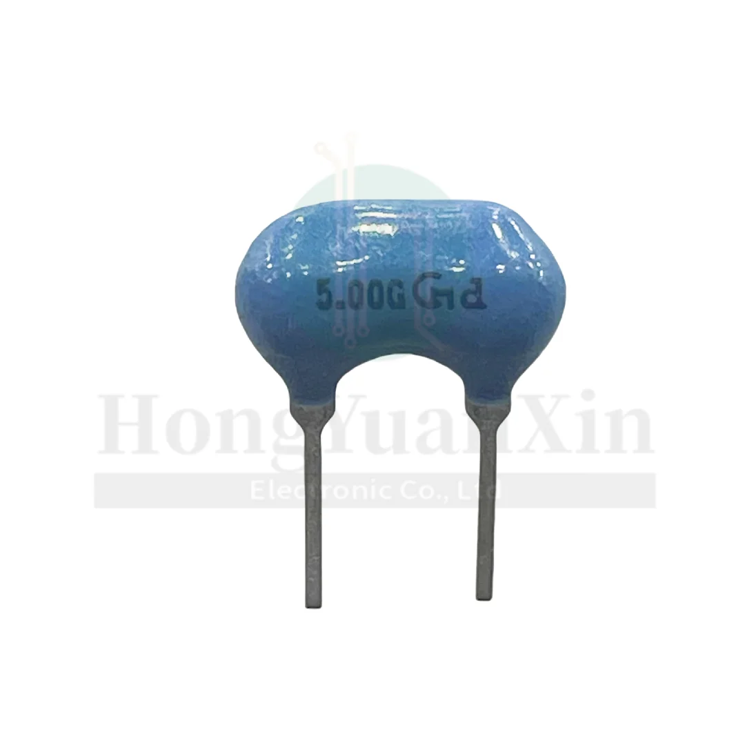 100PCS/ 5M ceramic crystal oscillator CSA5.0MG 5.000MHZ 5MHZ in-line ceramic vibration two feet blue