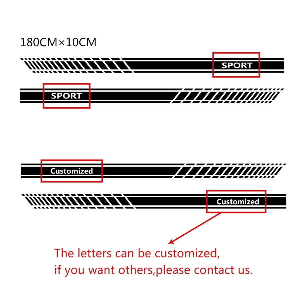 For Volkswagen GOLF 4 5 6 7 Car Door Side Stickers Racing Sport Stripes Styling Vinyl Film Decor Decals Auto Tuning Accessories