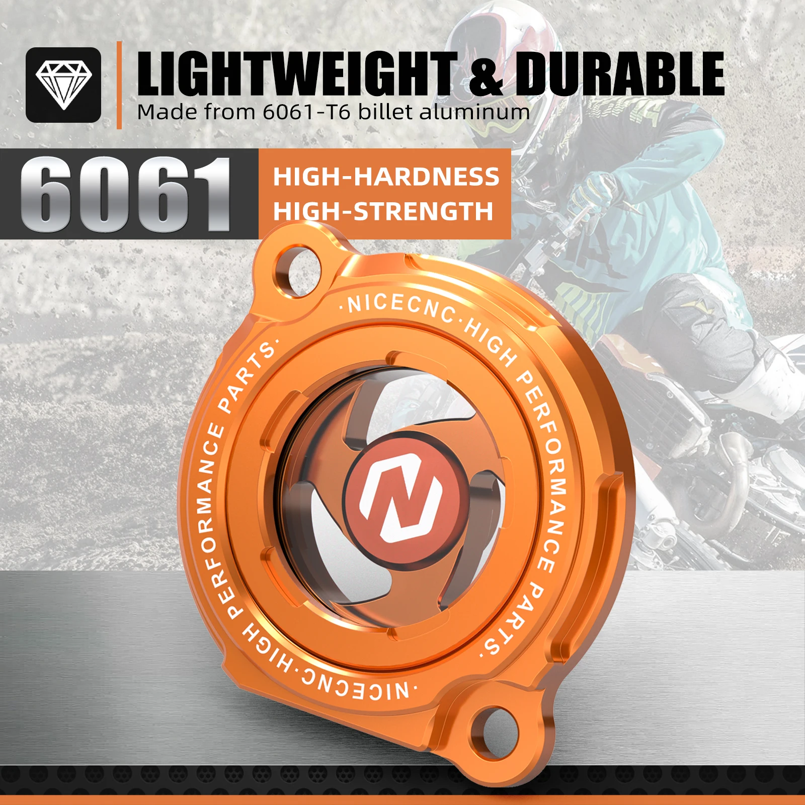 NICECNC para KTM EXC 250 tapa de cubierta de filtro de aceite de motor transparente para KTM SXF 250 EXC-F 250 XCF 250 XCF-W 250 EXC 450 MXC 450