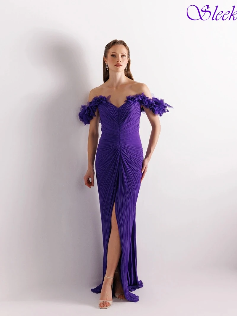 

Customized Straight Boat Neck Elegant Formal Evening Dress Fashion Temperament Bespoke Occasion Gowns High Quality Party Dress