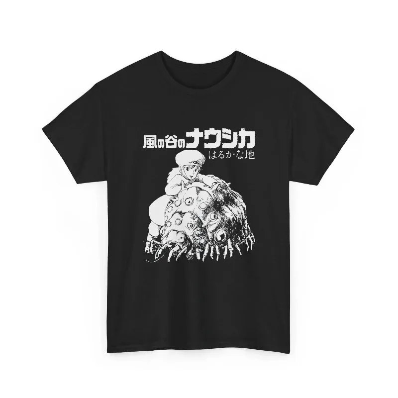 Nausicaä Manga Art T-Shirt, Hayao Miyazaki Ohm Graphic Top Summer Men's and Women's Loose and Breathable T-shirt Top
