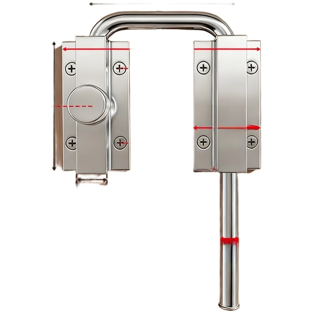 Aluminum Alloy Door Latch with Multi-Angle Positioning Support and Anti-Pry Locking Geometry for Everyday Door Security