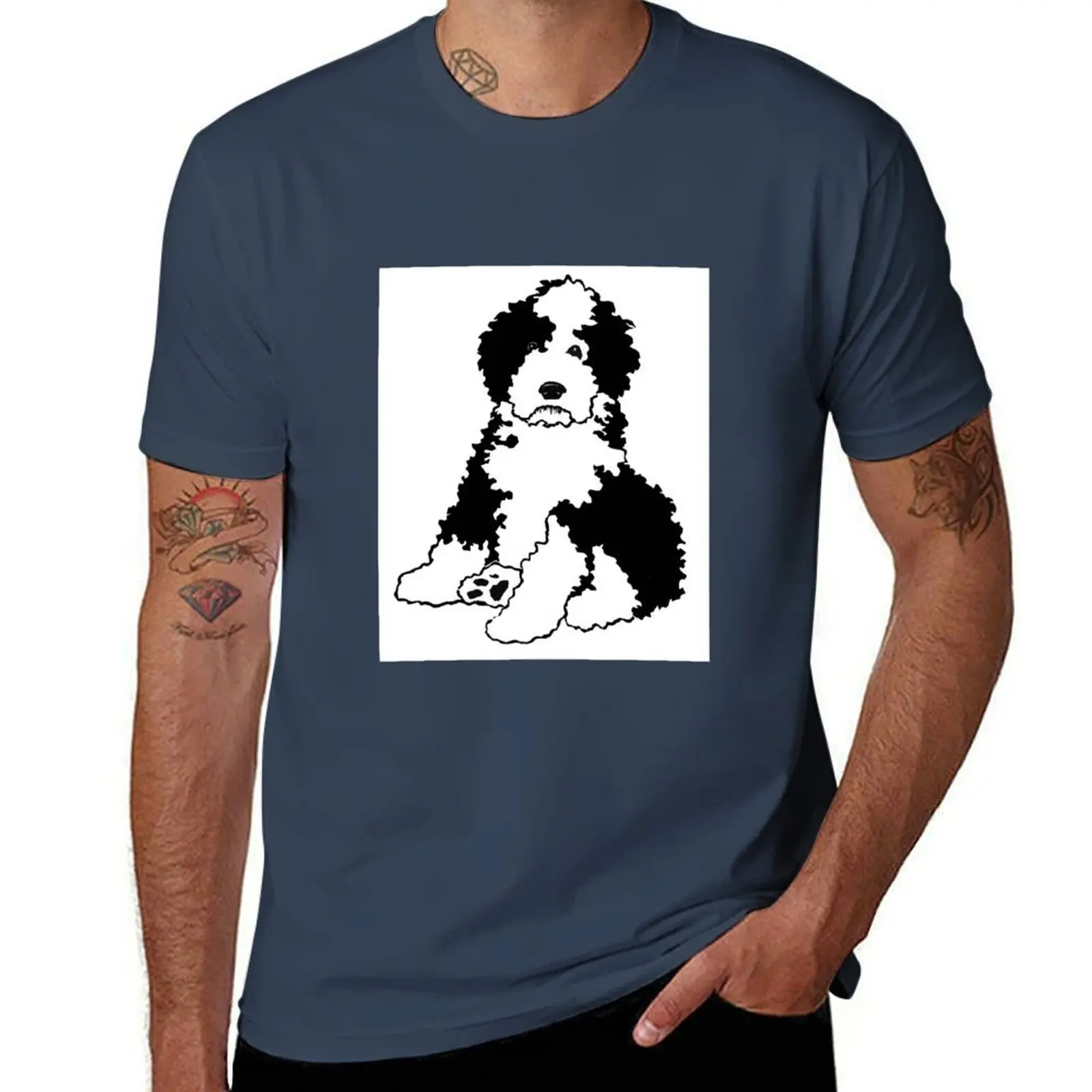 

Sheepadoodle Dog Breed T-Shirt t shirt for man 100 percent cotton printed t shirts for man T-Shirt
