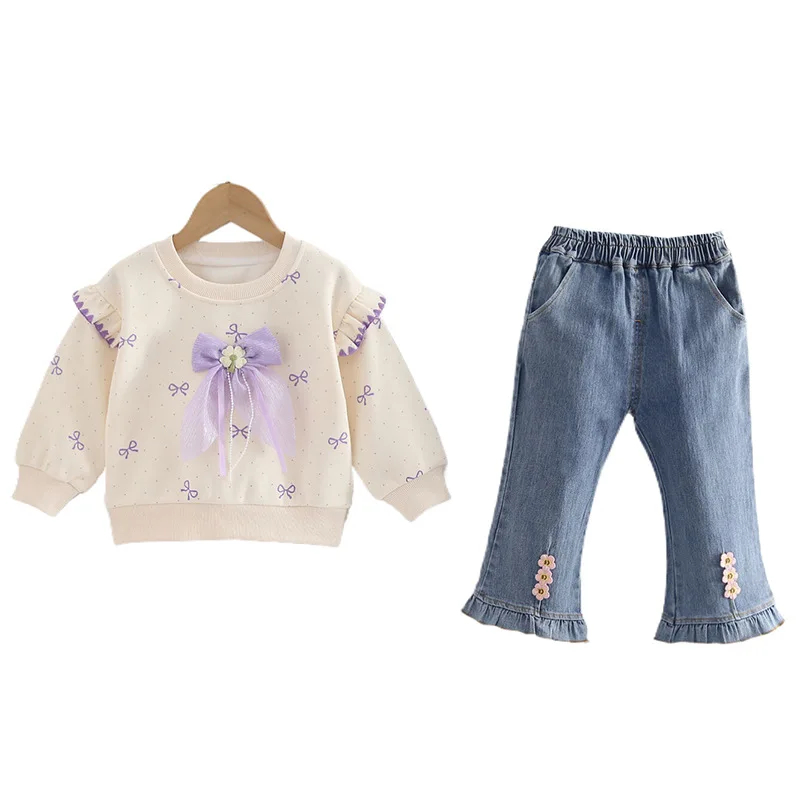 

New Spring Autumn Baby Clothes Suit Children Girls Long Sleeved T-Shirt Pants 2Pcs/Sets Infant Fashion Costume Kids Tracksuits