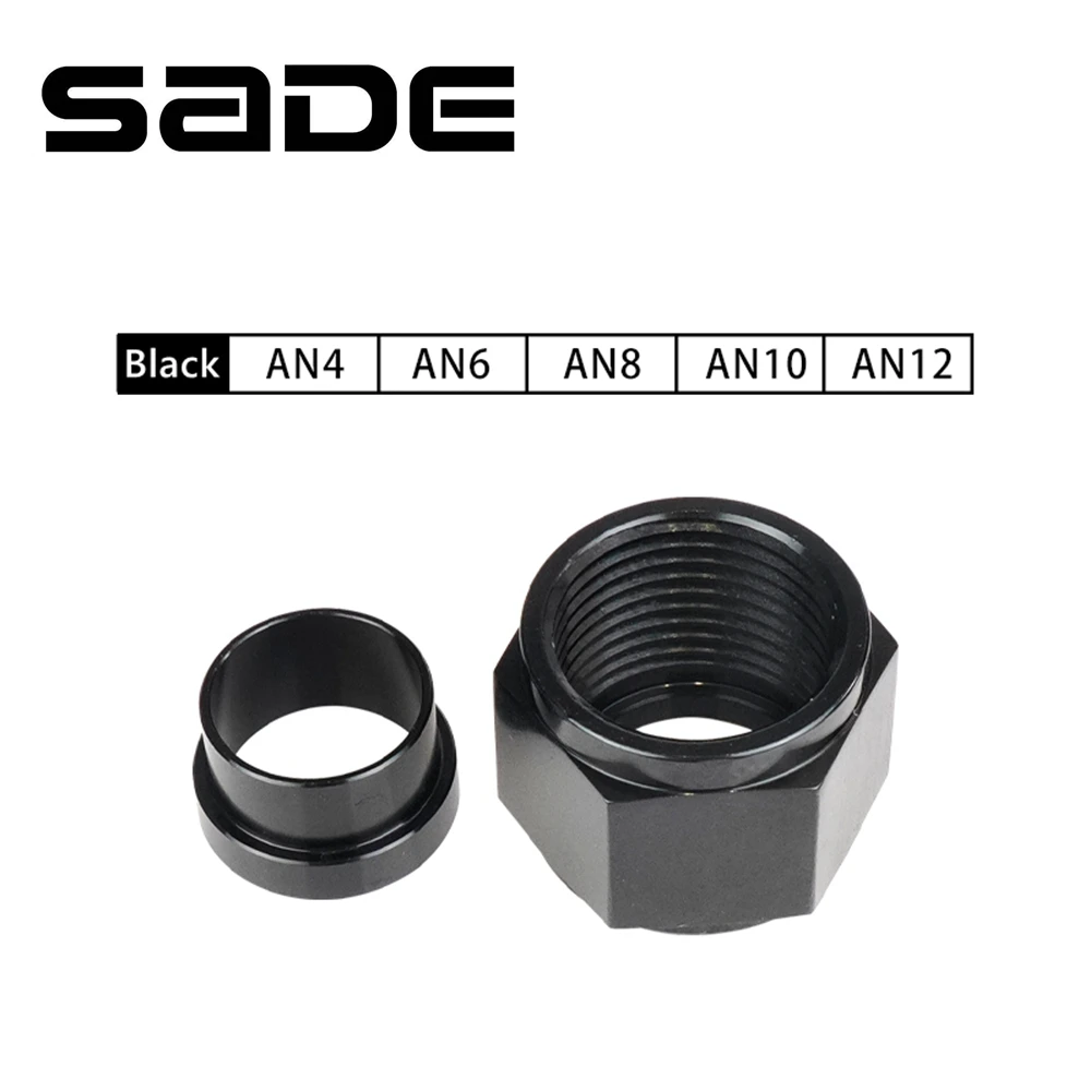 Proste złączki do węży 0 stopni AN4 1/4 AN6 3/8 AN8 1/2 AN10 5/8 AN12 3/4 Aluminiowy adapter Czarny anodowany