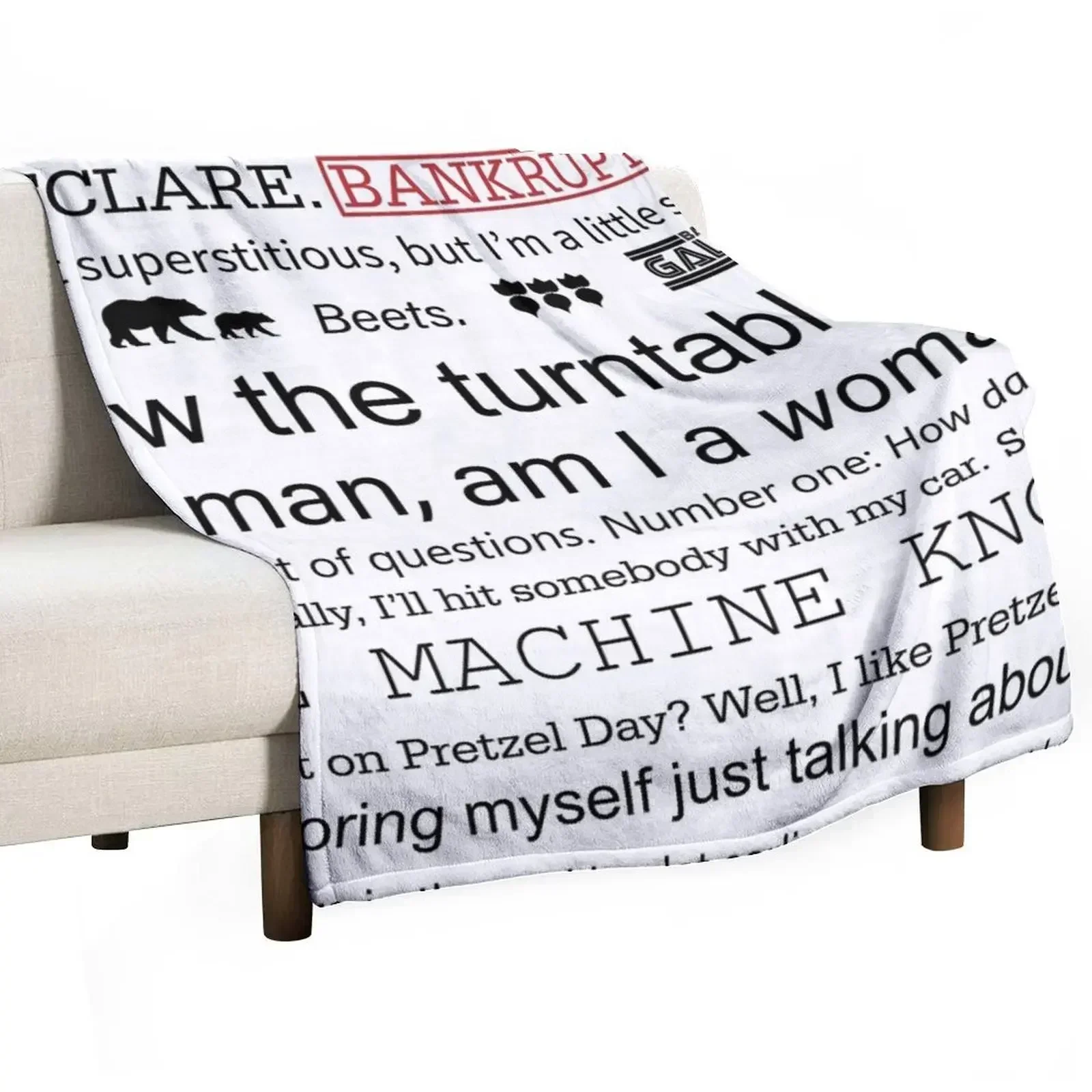 

THE OFFICE US - QUOTES Throw Blanket Multi-Purpose for sofa Cute Flannel Fabric Blankets