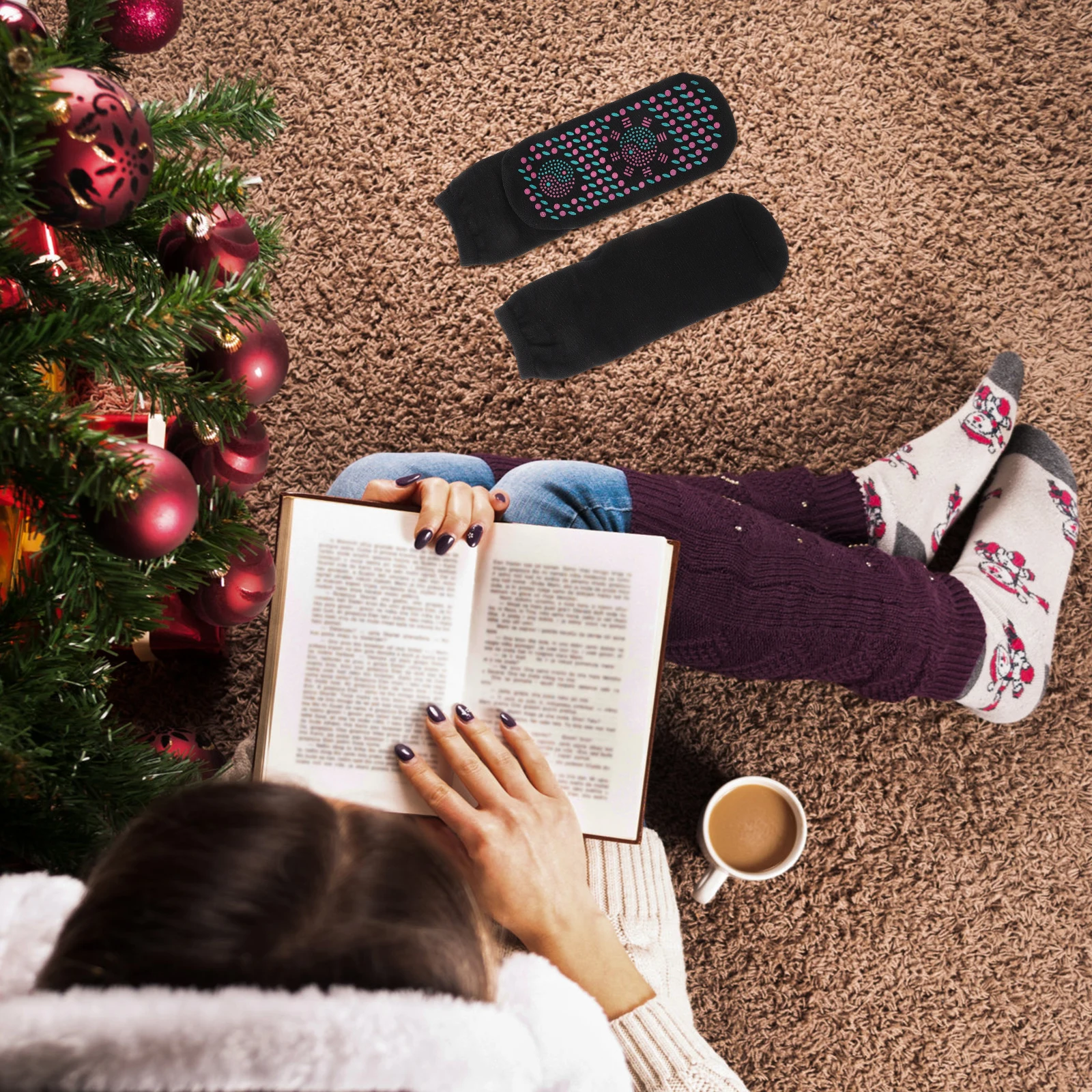 

3Pairs Self-Heating Thermal Socks with Ginger Wormwood Foot Massage Warm Socks for Winter Outdoor Use Sock Foot