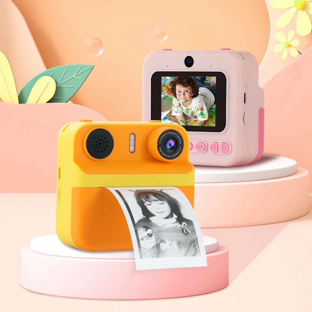 Kids Mini Instant Print Camera HD 1080P Kids Digital Camera 2.4inch Screen Photo Printing Camera Gift for Boys & Girls Ages 3-12