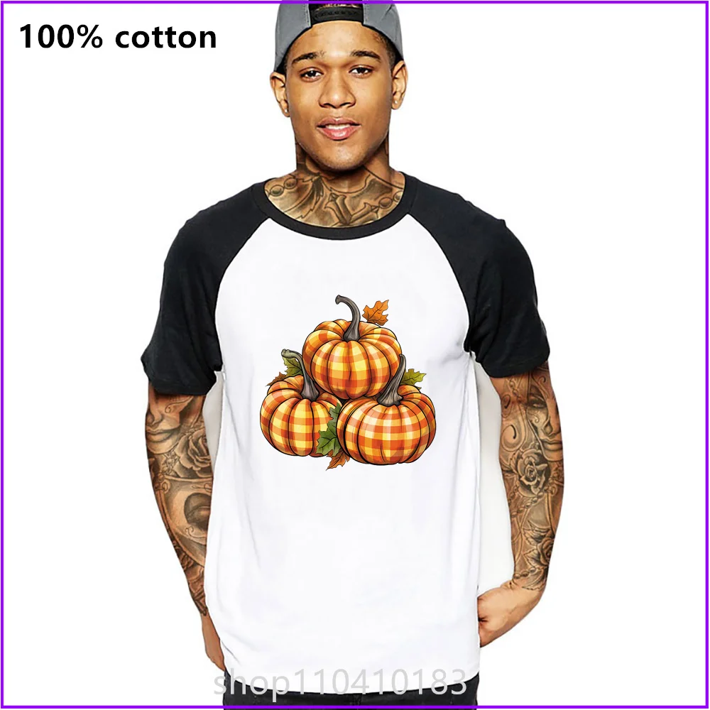 Jack-O-Lantern Halloween Autumn Pumpkin Sublimation  T Shirts For Men'S Women Tshirt T-Shirt Wholesale White Fahion Cotton Long