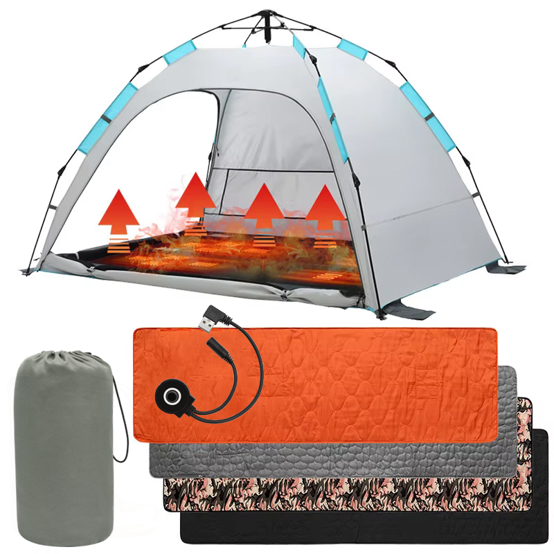  Outdoor Camping USB Heating Sleeping Mat Outdoor Electric Heating Pads Sleeping Bag Mattress For Hiking Travel 