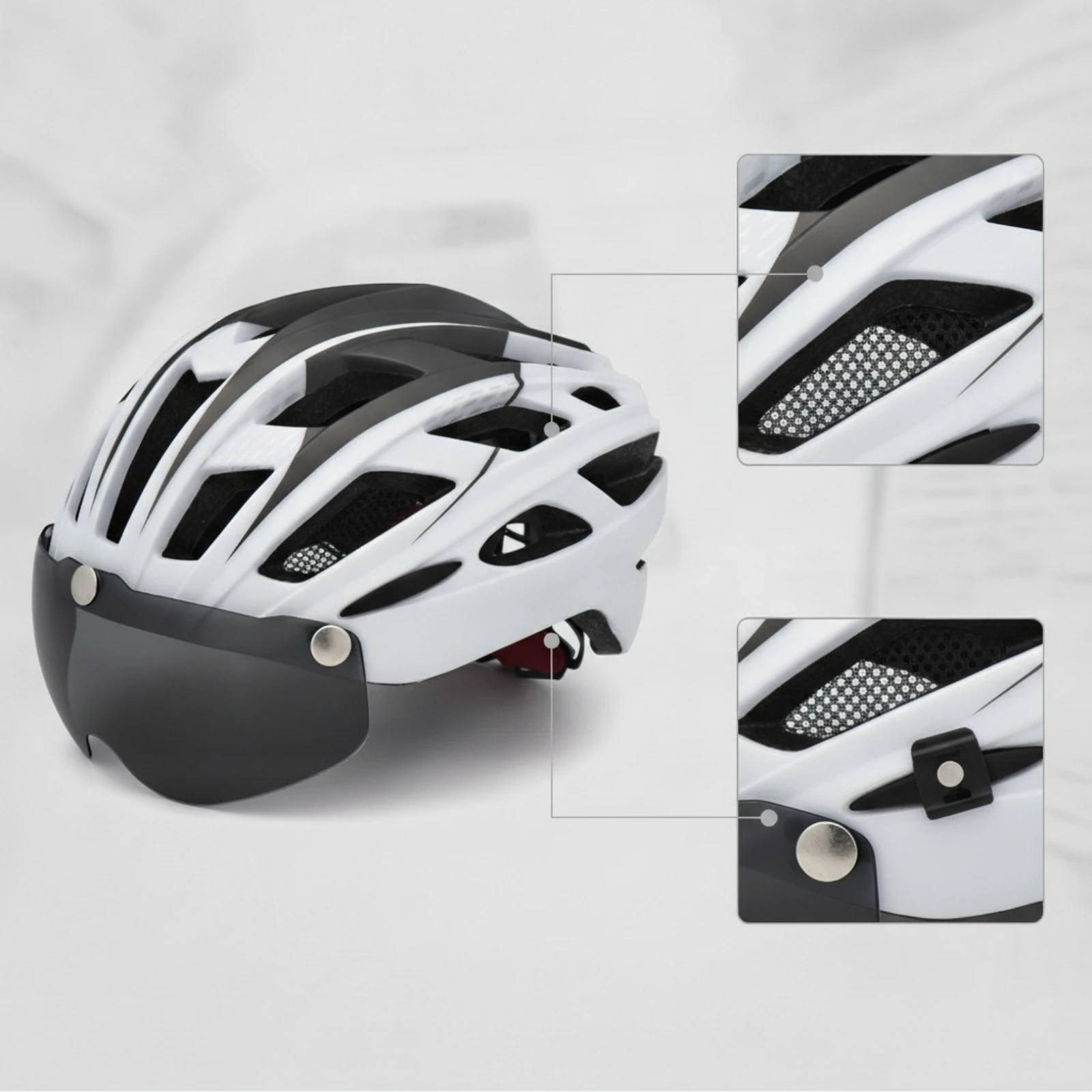 Bike Helmet with Visor Attachment Streamlined Bike Helmet with Visor Aerodynamic Ventilated for Cyclists, Road Cycling
