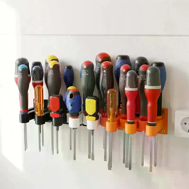 1Pcs Hand Tool Organizer Holder 6/9-Hole Wall Mount Screwdriver Storage Rack For Garage & Warehouse Tool Sorting