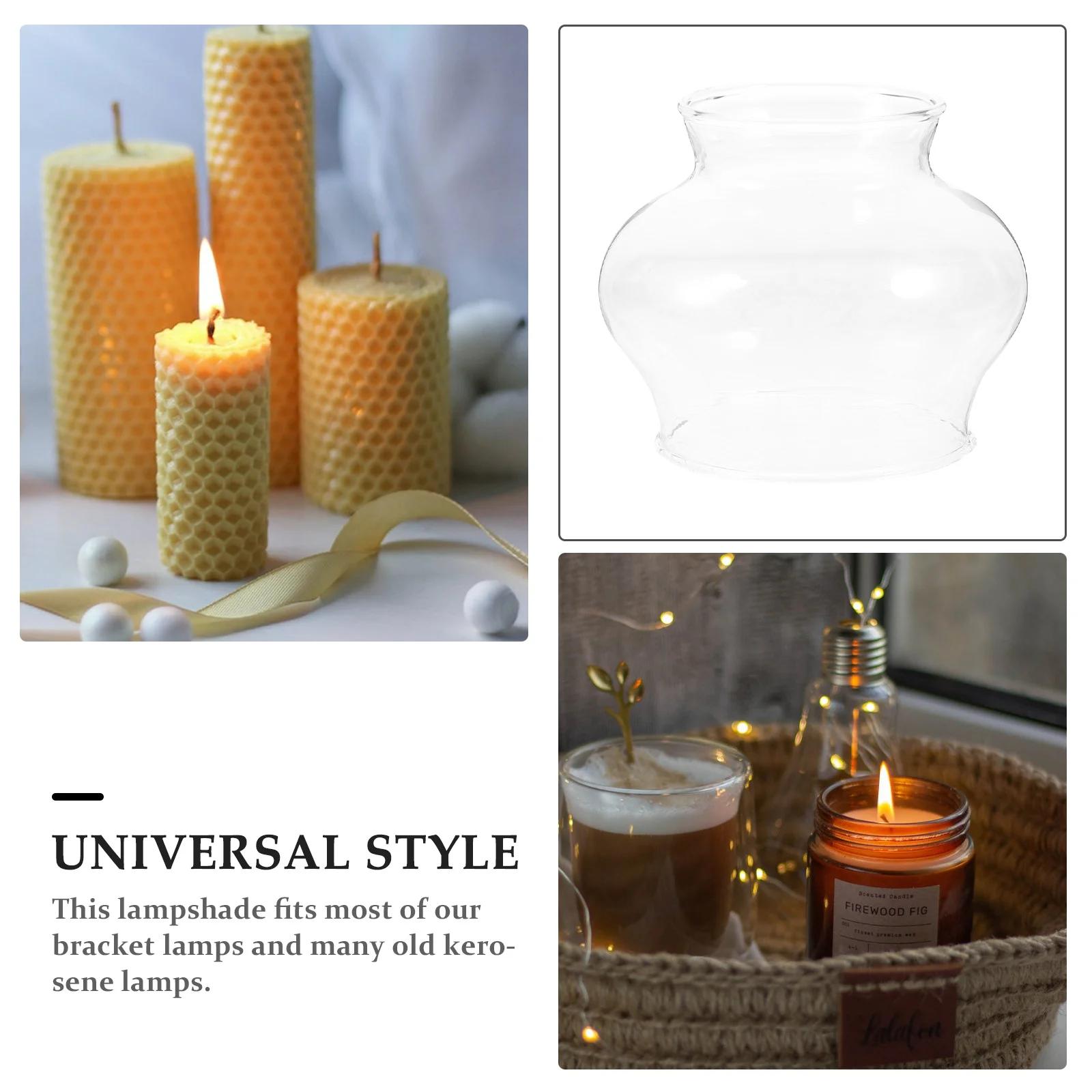 

2Pcs Glass Lampshade Cover Windproof Oil Lamp Shade Small Replacement Lamp Indoor Light Light Shade