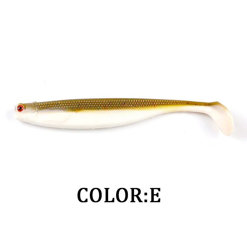NIEUWE Supercontinent ShadTeez T-staart 50mm 70mm 100mm Snoek Zander Predator Vissen 3d ogen Zachte lokken Vissen lokt