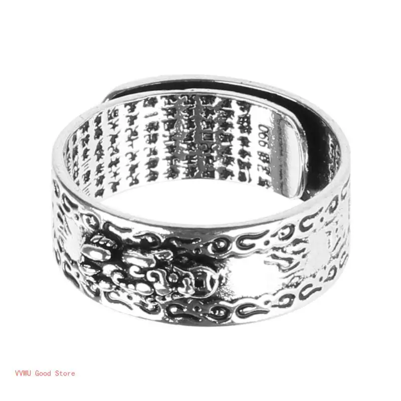 Transfer Fortune Ring Men Pixiu Ring Feng Shui Amulet Wealth Lucky Gift