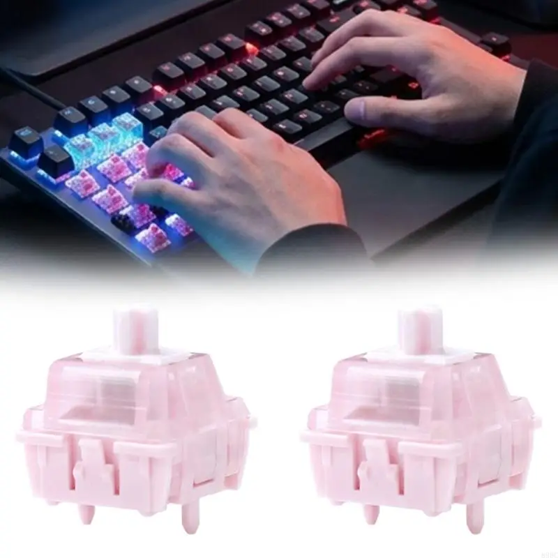 15Pcs Pink Shaft Switches For Mechanical Keyboard Smooth Typing Gaming Mechanical Keyboard Switches 896C