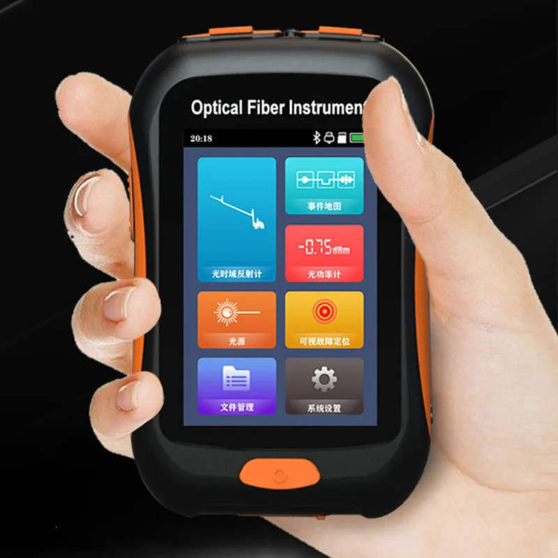 Mini OTDR NK2800 Active Fiber Live Test 1550nm（1490/1577nm） 20dB Optical Fiber Reflectometer Touch Screen OPM VFL OLS Event Map