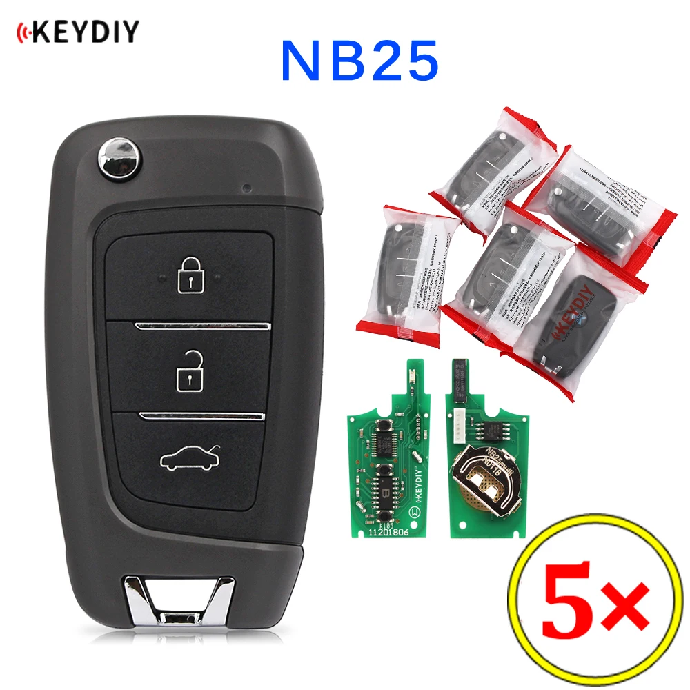 5pcs/lot KEYDIY 3 Button Multi-functional Remote Control NB25 NB Series Universal for KD900 URG200 KD-X2 All Functions in One